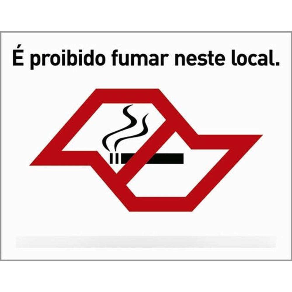 Placa Sinalização - Governo Proibido Fumar 36X46