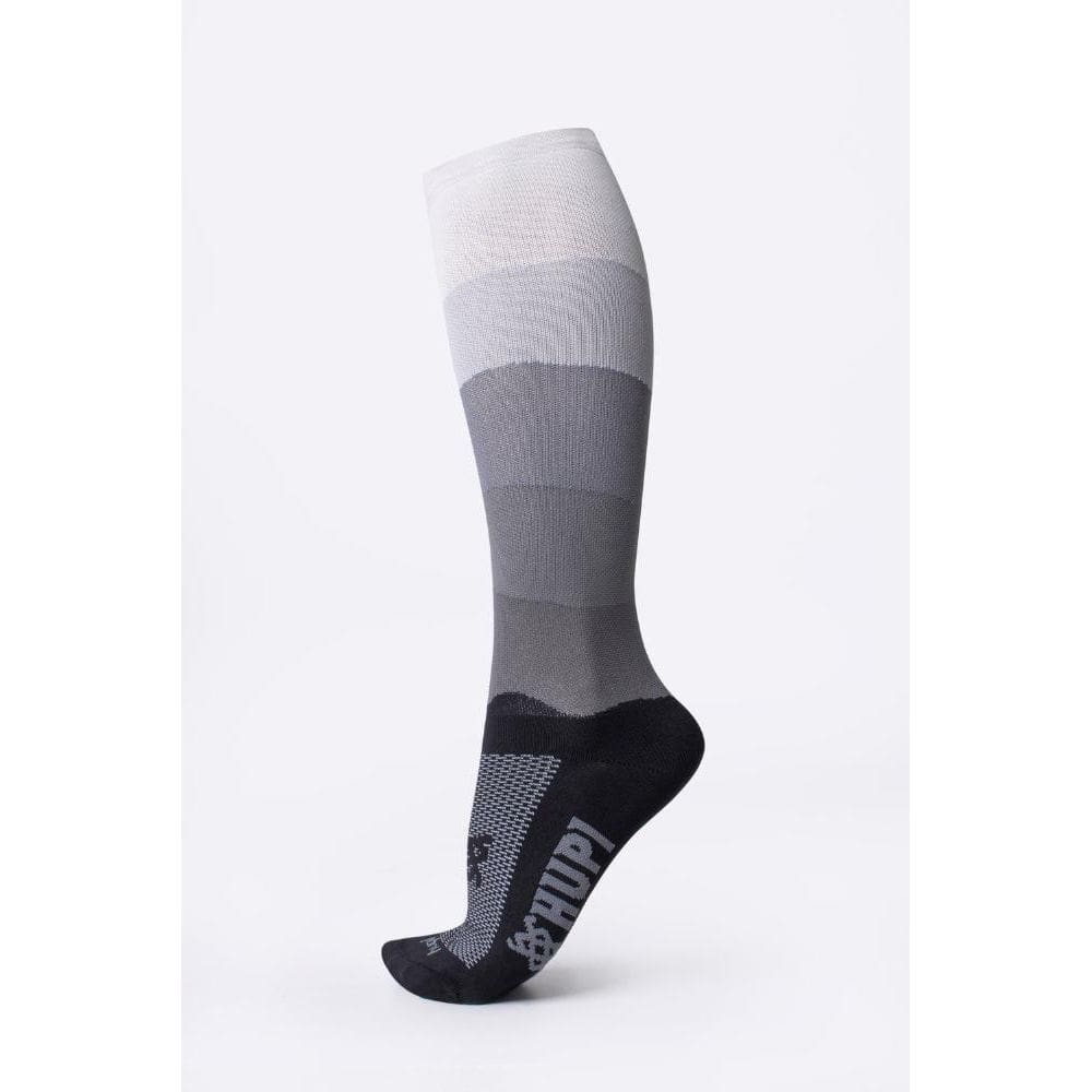 Meia para Corrida HUPI Longa Colors Preto e Cinza
