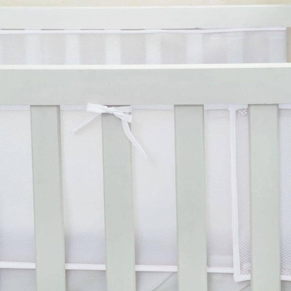Protetor Lateral Tela Para Mini Berço Respirável Branco