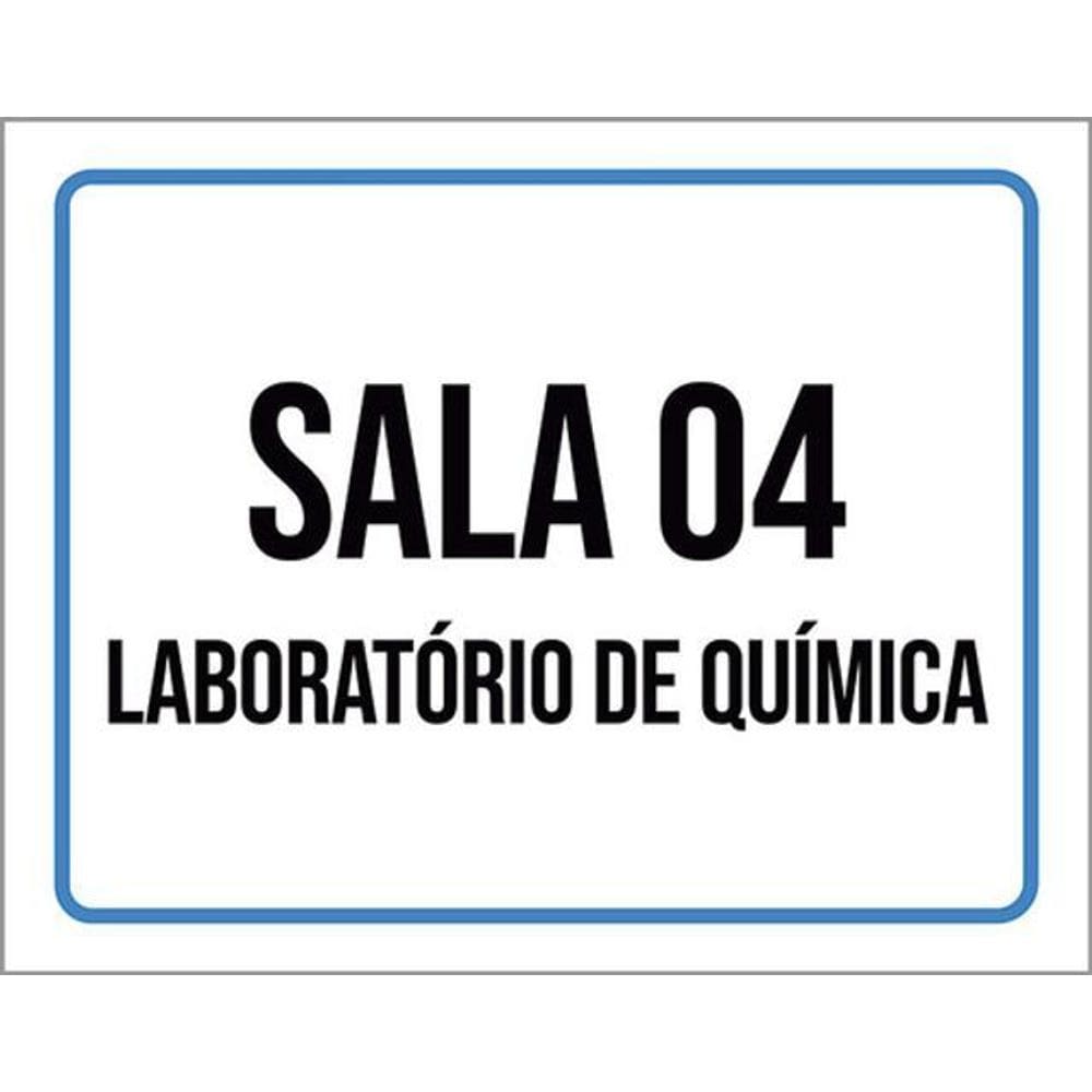 Kit 10 Placas Sala 4 Laboratório Química 36X46