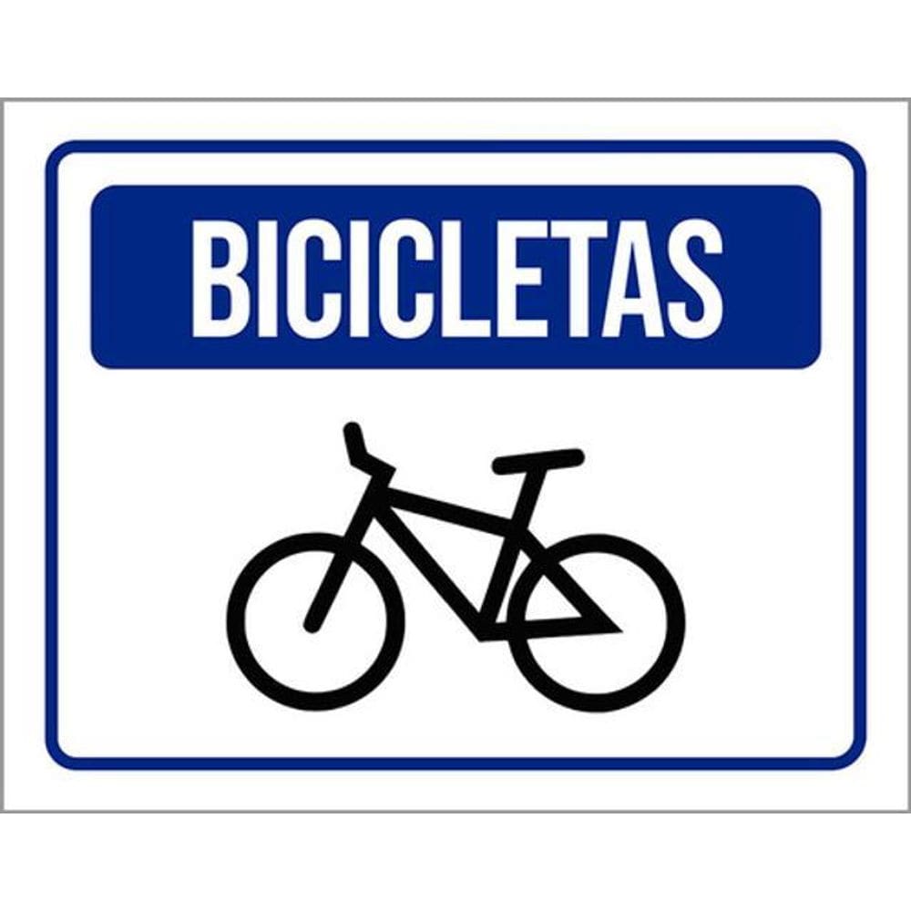 Kit 3 Placas De Entrada Estacionamento Bicicletas 36X46