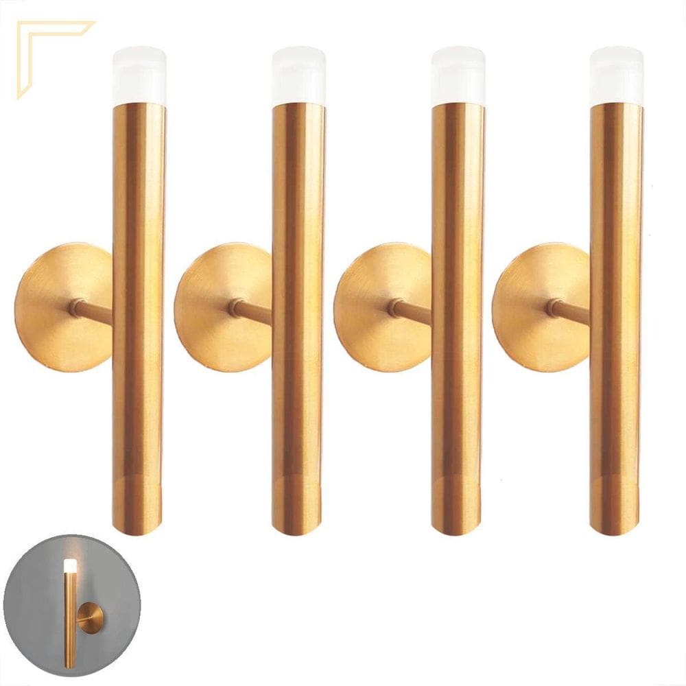 Kit 4 Arandela Dourada Interna Tocha Sala De Estar G9 Lup78