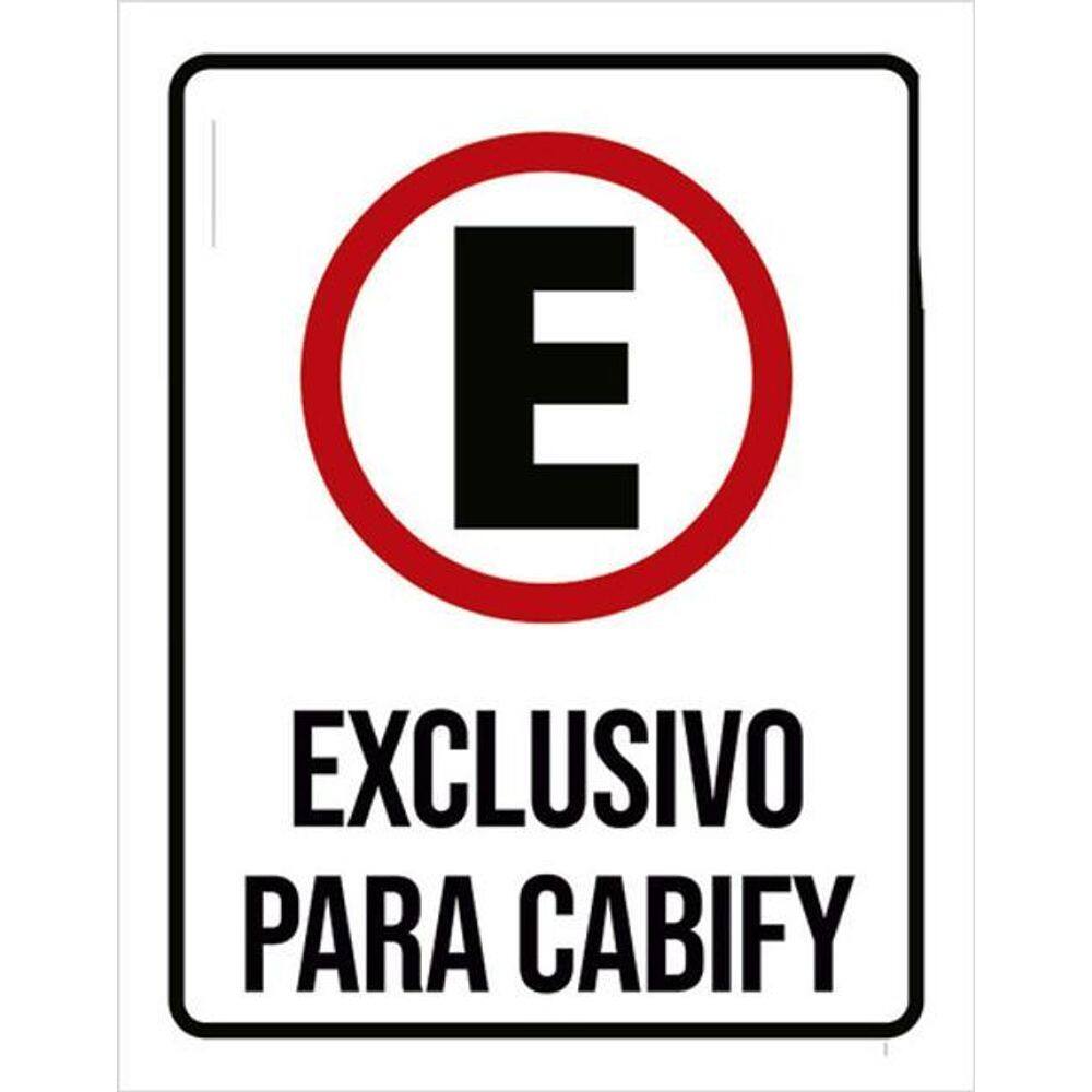 Kit 3 Placas Estacionamento Exclusivo Cabify 36X46