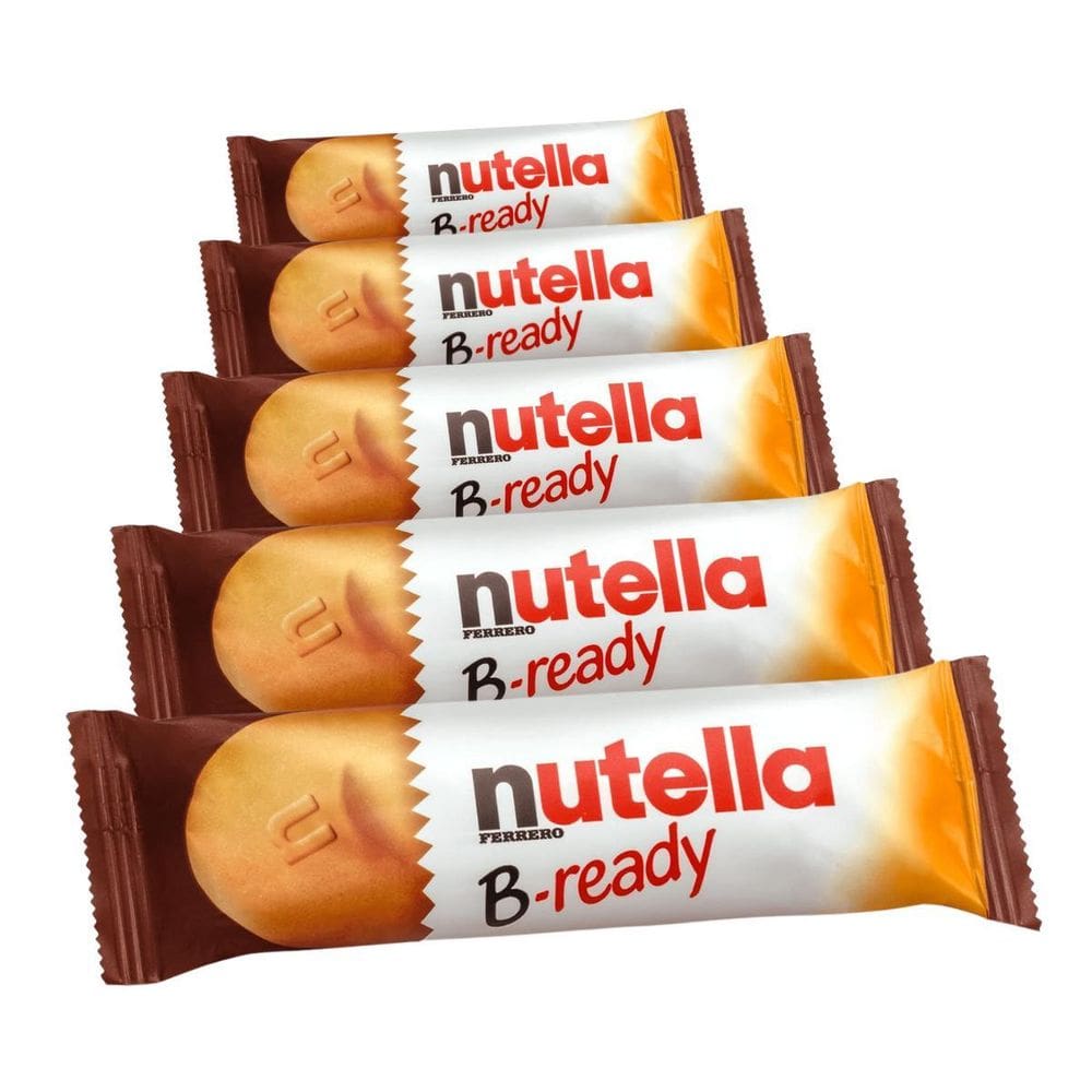 Biscoito Recheado, 5 Pacotes De 22G Nutella B-Ready