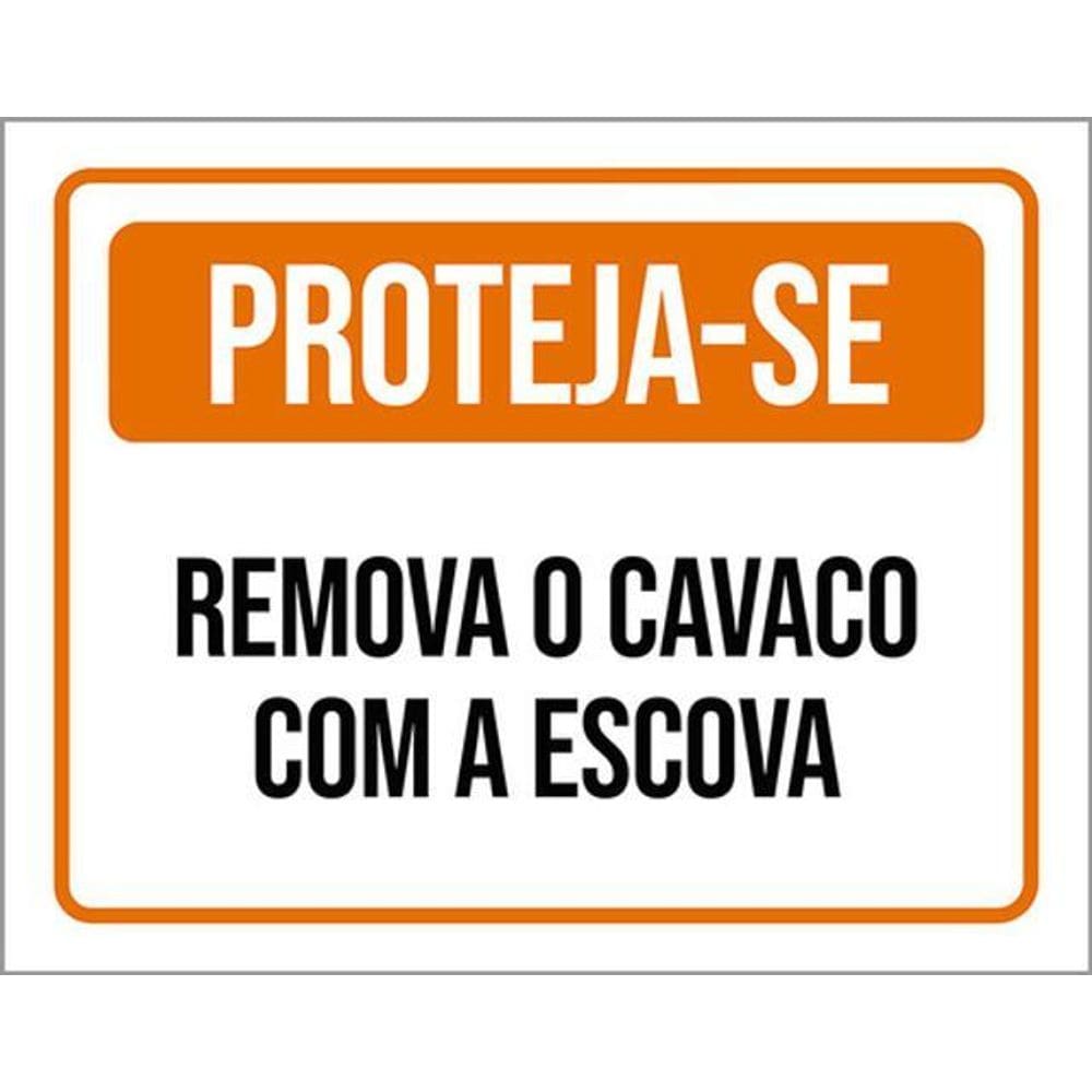 Kit 3 Placas De Proteja-Se Remova Cacaco Escova 36X46