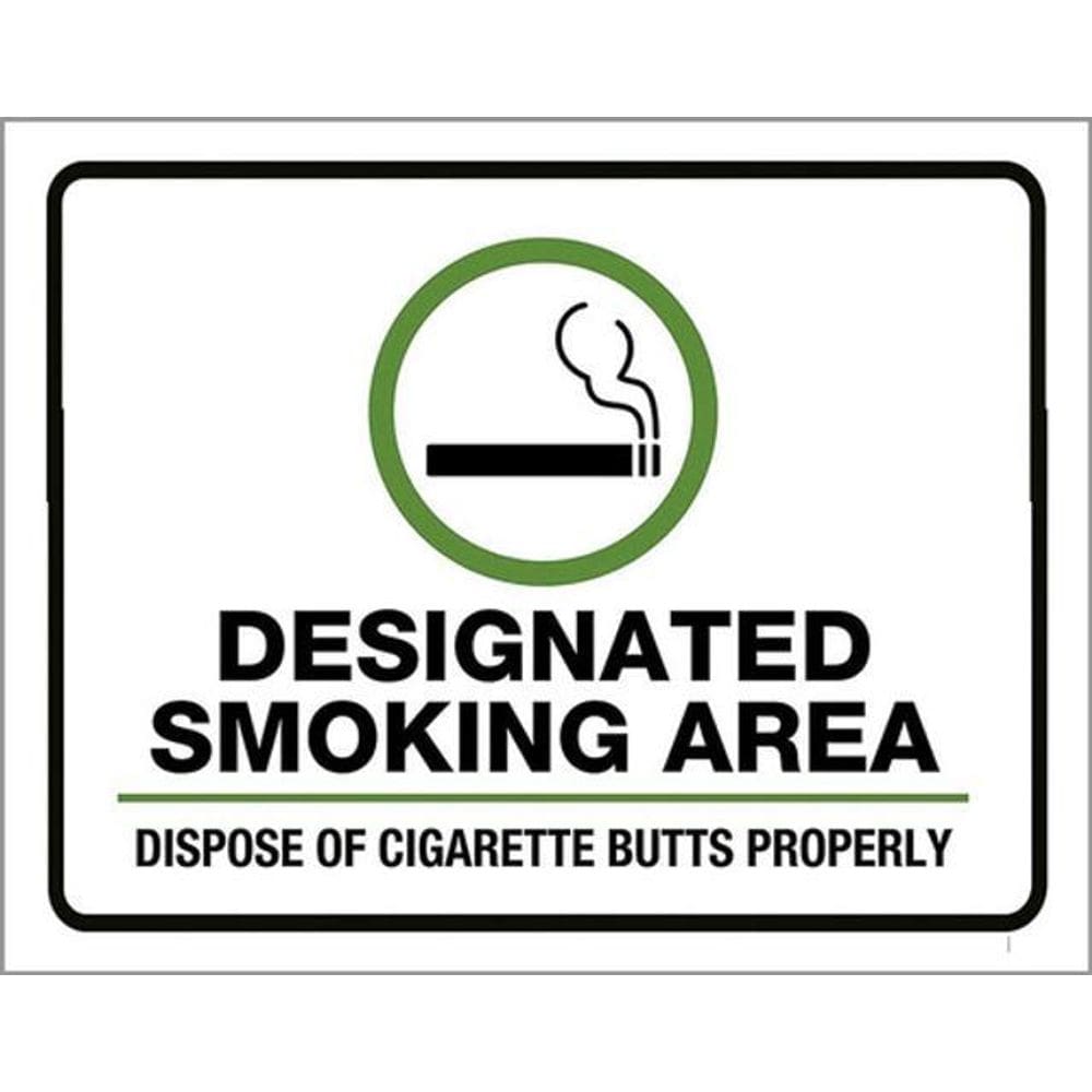 Kit 10 Placas De Designated Smoking Area 36X46