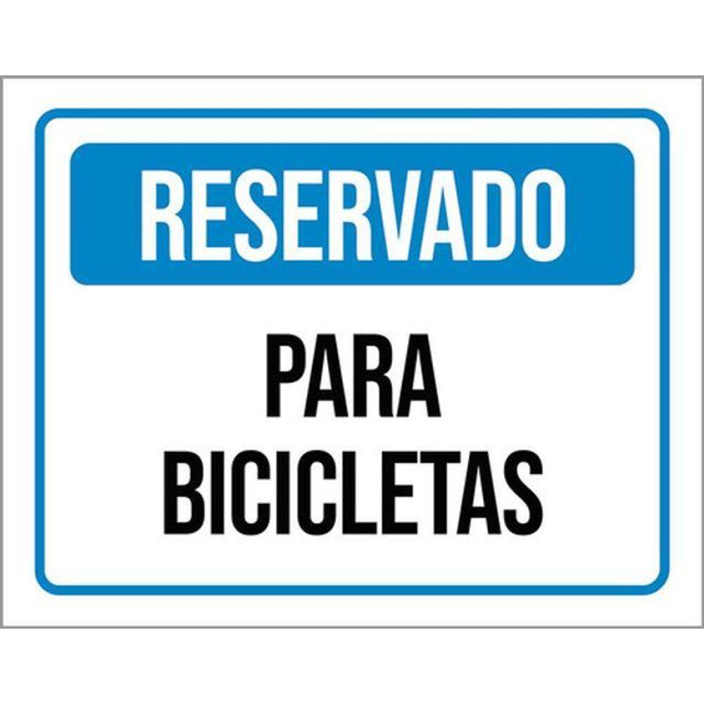 Kit 10 Placas De Reservado Para Bicicletas 36X46