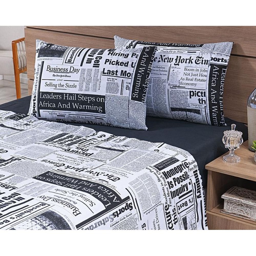 Jogo Lençol 4 Peças Cama Viúva 1,88Mx1,28Mx25Cm 100% Algodão