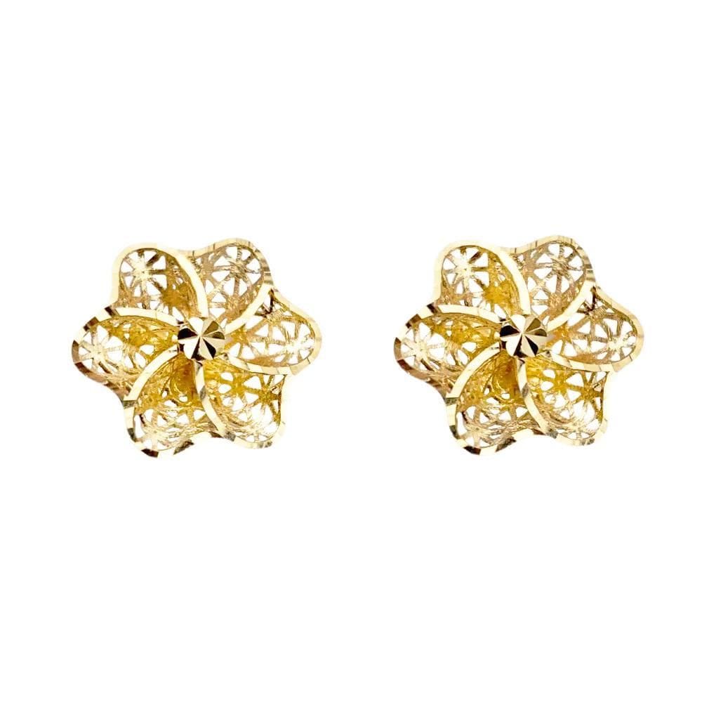 Brinco Flor 1,5 Em Ouro 18K