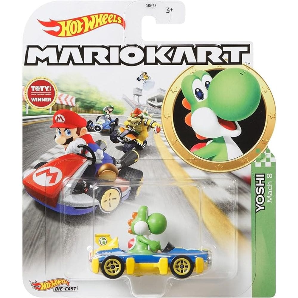 Carrinho - HW Yoshi Verde - Mario Circuito Special MATTEL