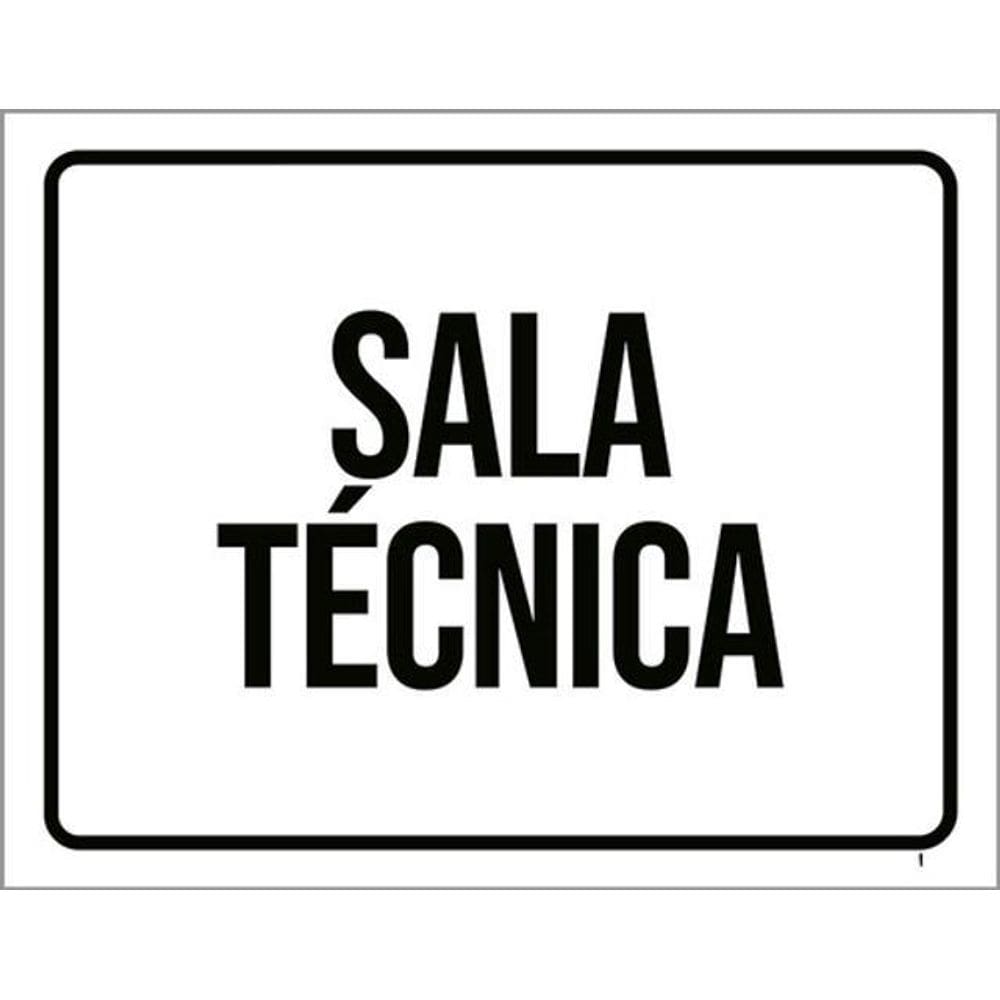Kit 5 Placas Sala Técnica Setor 36X46