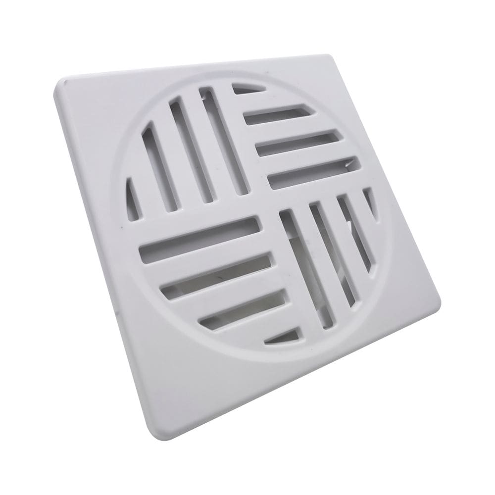 Ralo Anti-inseto Quadrado 10x10cm Banheiro Lavatório Branco