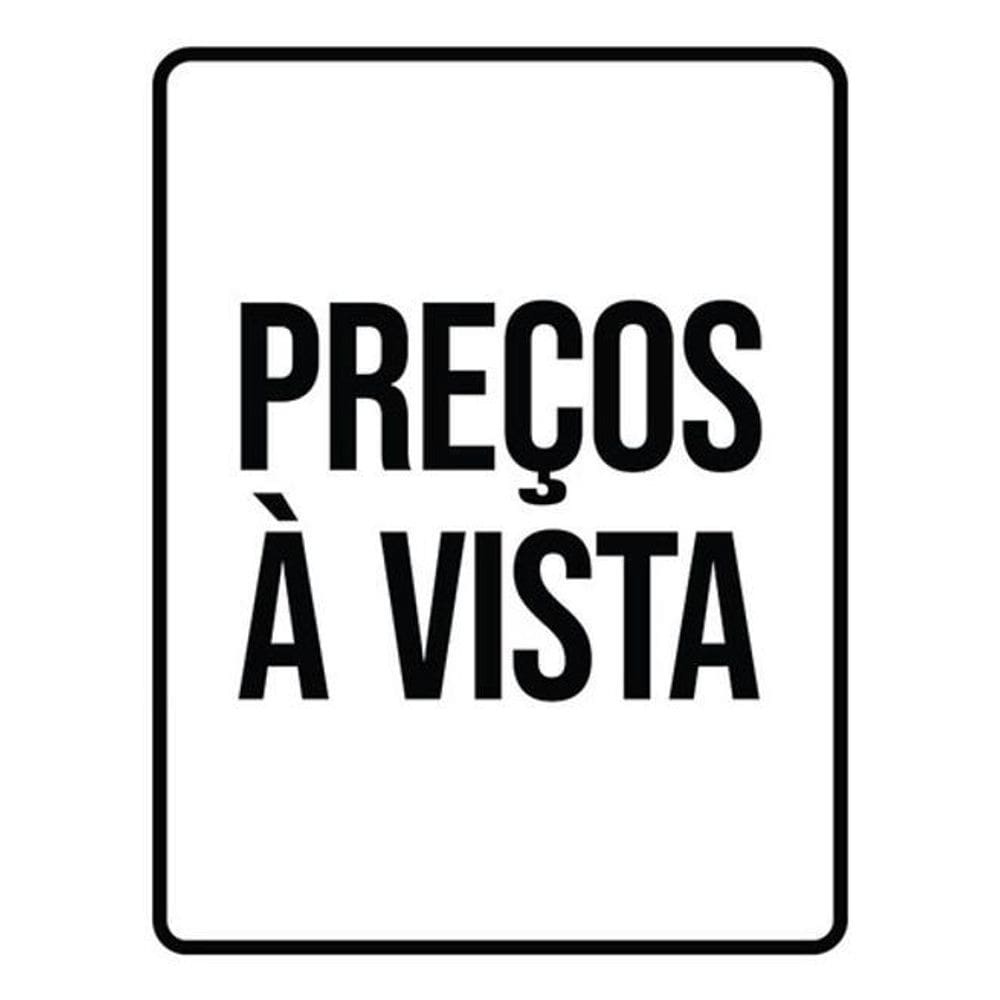 Kit 3 Placas Preços À Vista Preta 36X46