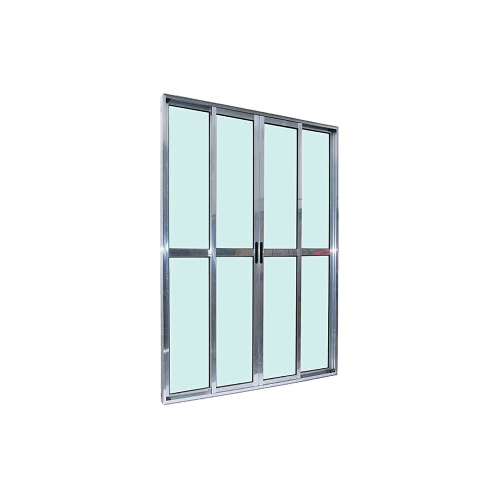 Porta Balcão 4 Folhas Vidro 210x150 Brilhante Linha 25