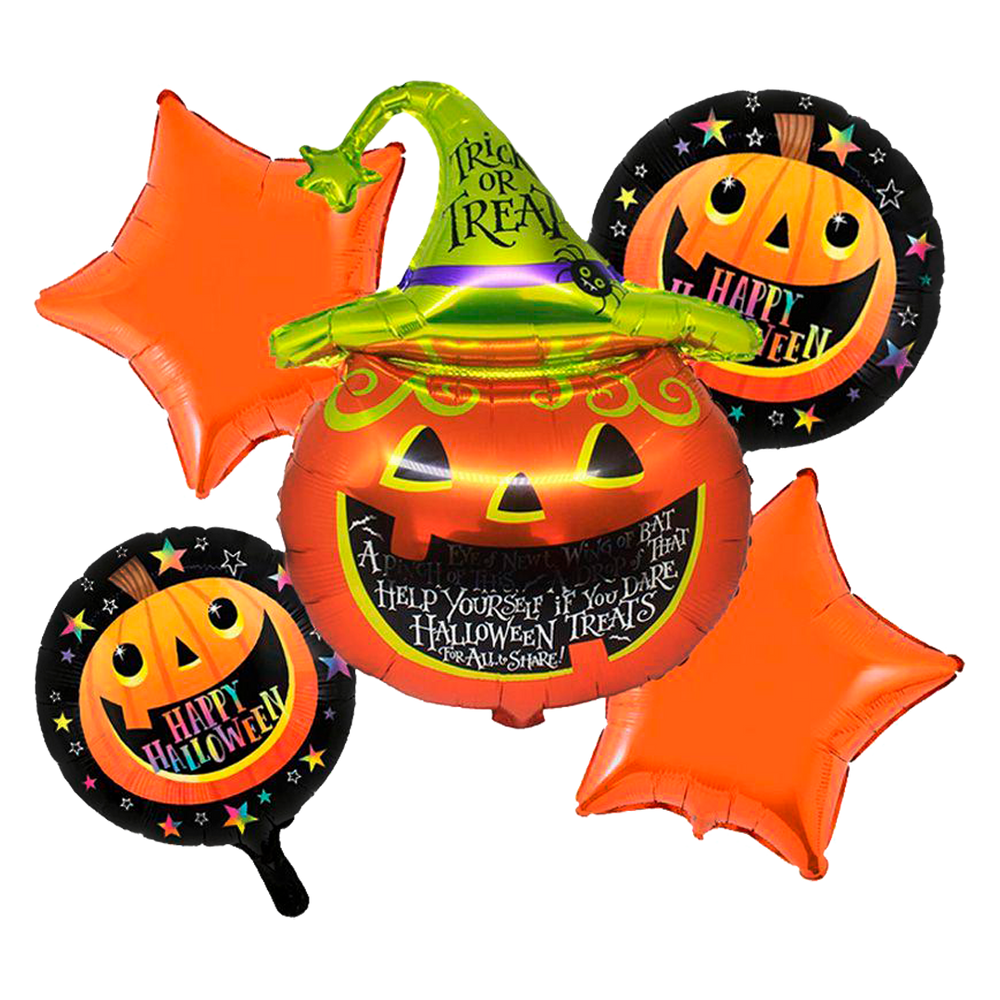 Balão Festa Halloween 2 (1 Kit De Balões Com 5 Unidades)