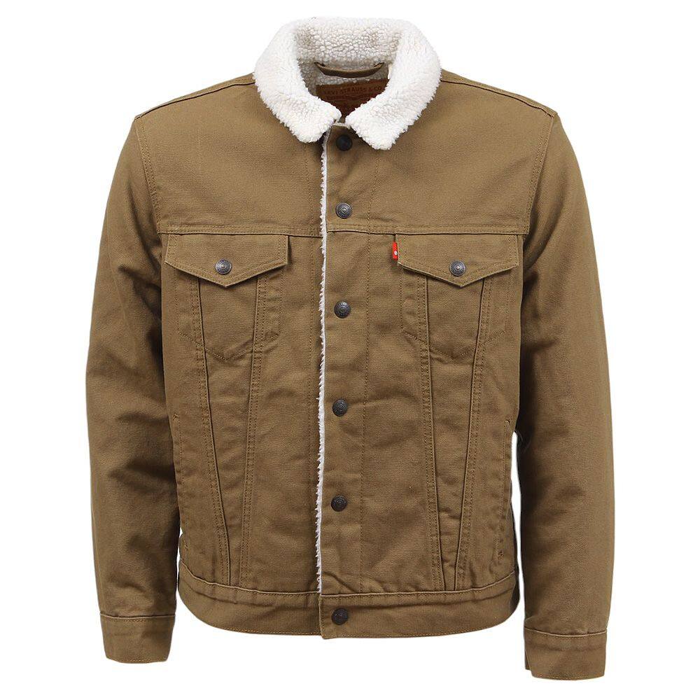 Jaqueta Jeans Masculina Bege com Pelúcia Levi`s 37024
