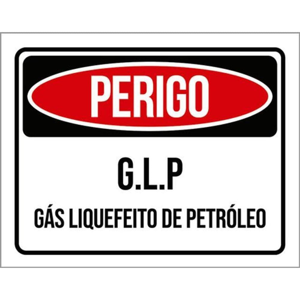 Kit 3 Placas Perigo Gás Liquefeito Petróleo 36X46