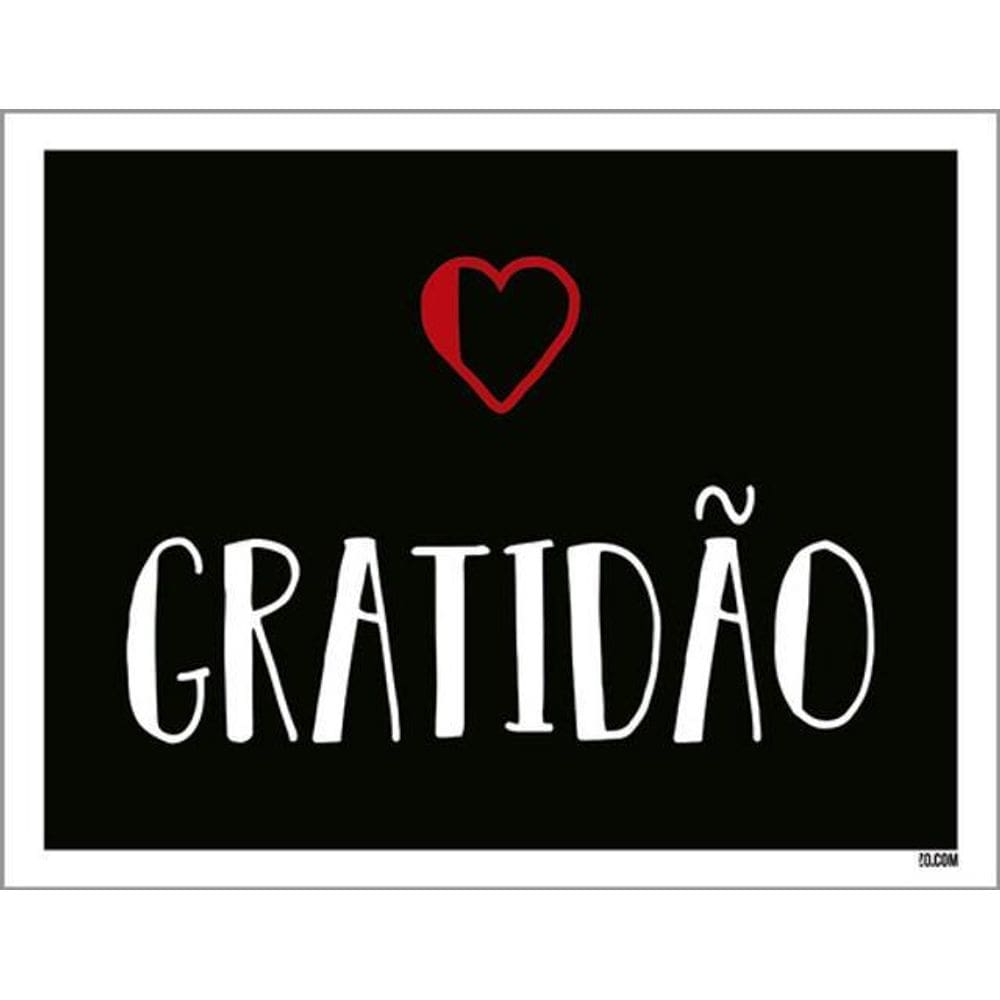 Kit 3 Placas Gratidão Coração 36X46