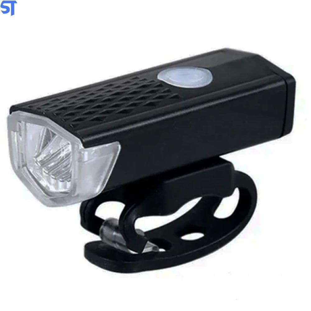 Lanterna Frontal Bicicleta Lintian Usb Led Branco Modo