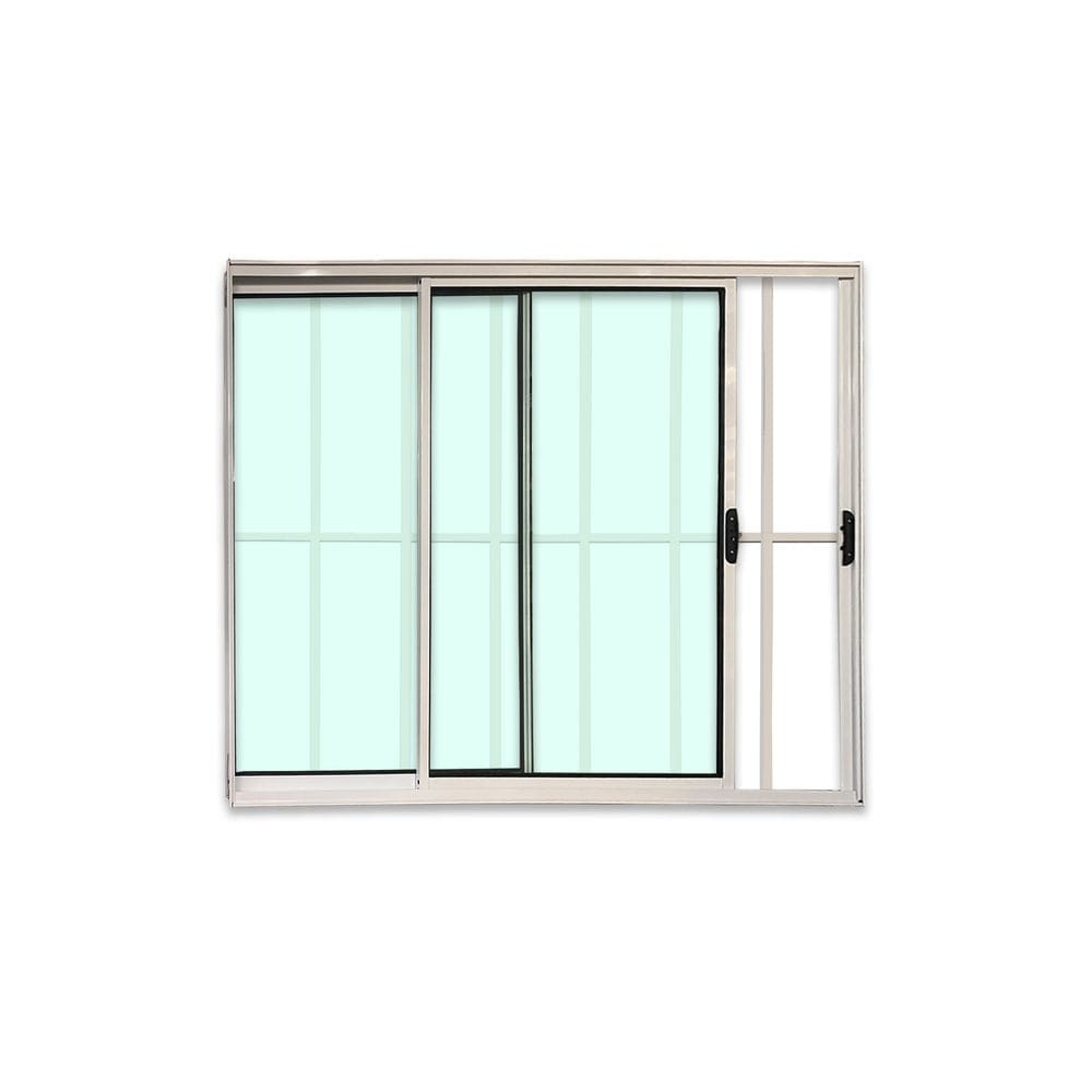 Janela 2 Folhas Com Grade Branco 120x120 Linha 18 Esmeralda