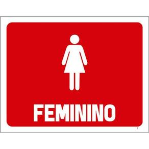 Kit 10 Placas Horizontal Banheiro Feminino 36X46