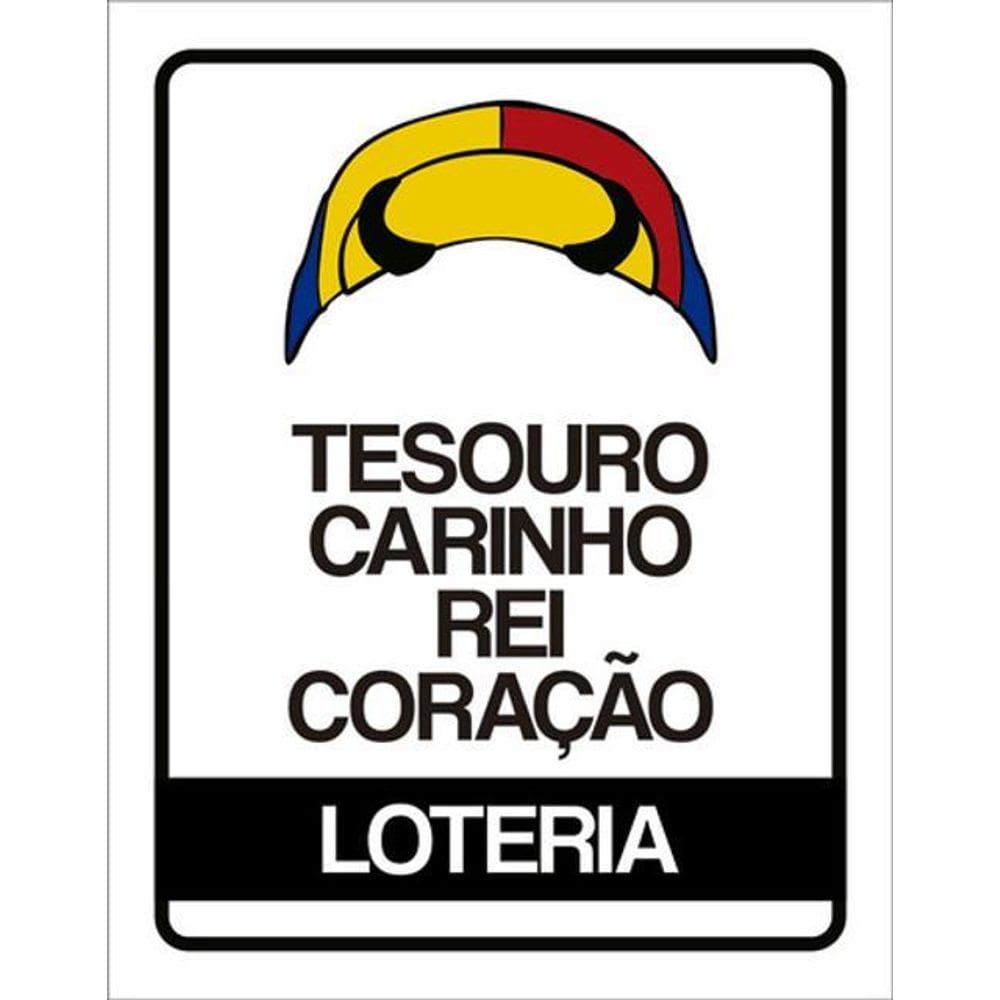 Kit 3 Placas Tesouro Carinho Rei Coração 36X46