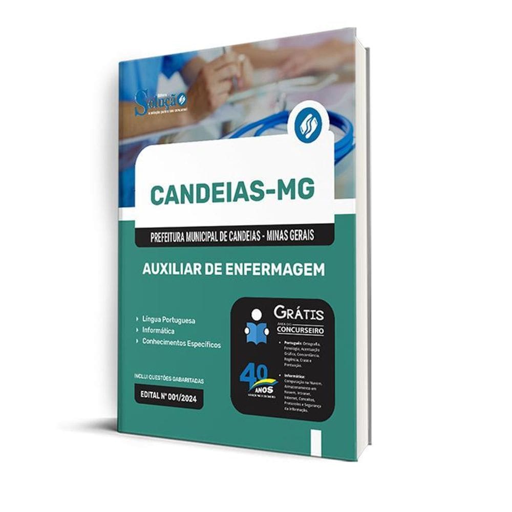 Apostila Prefeitura Candeias Mg 2024 - Auxiliar Enfermagem