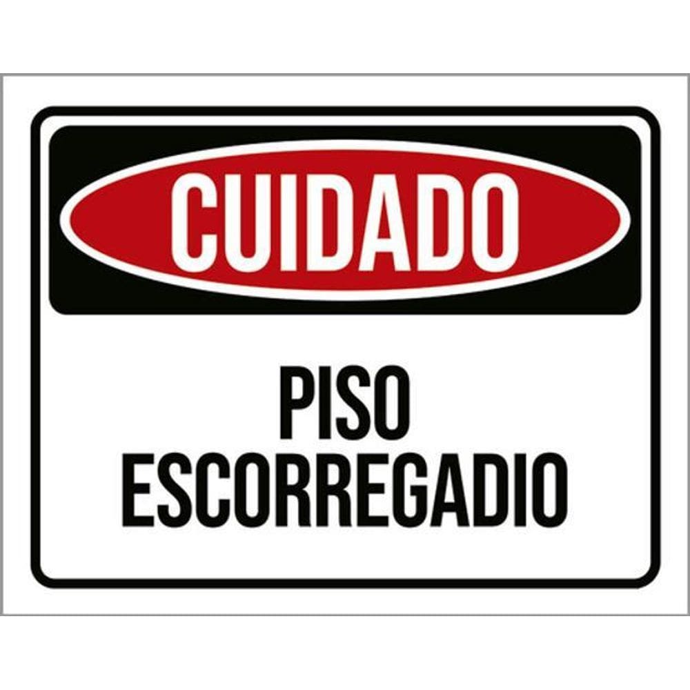 Kit 3 Placas Perigo Piso Escorregadio 36X46