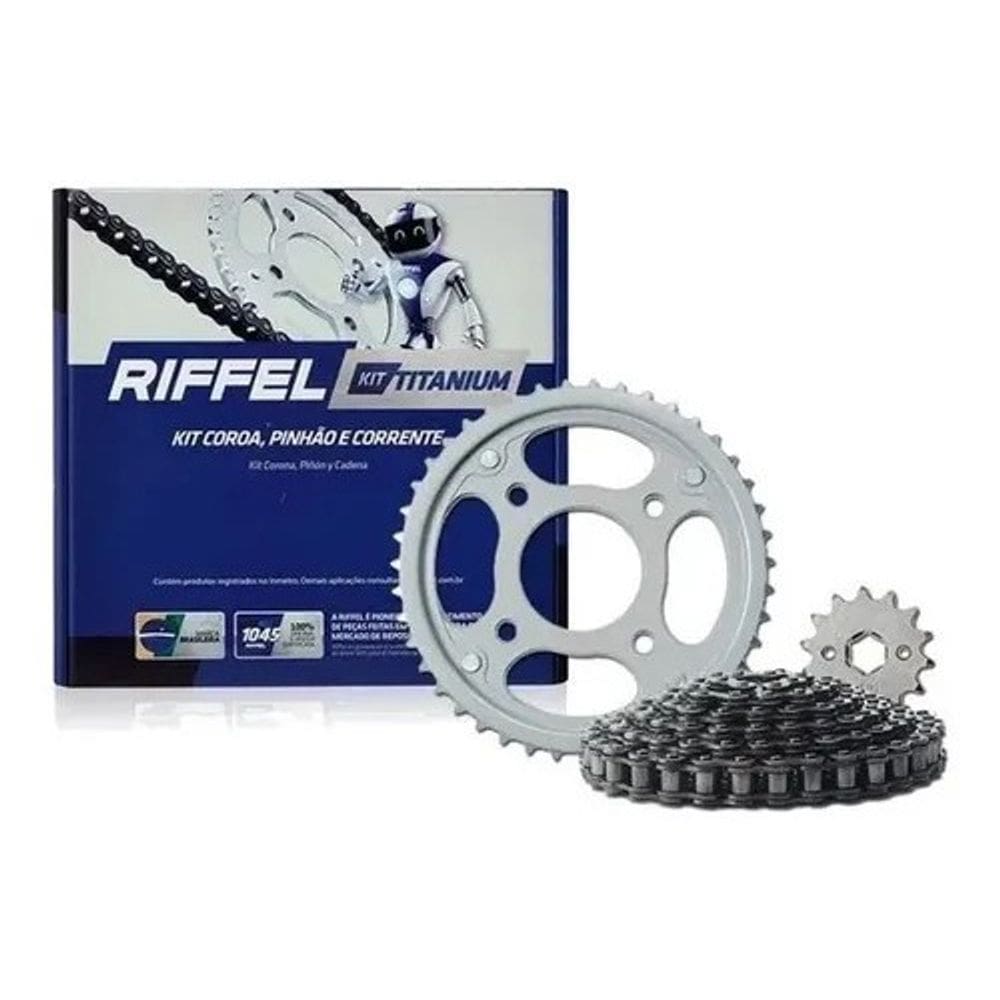 Kit Transm. Titan150/Fan150 43D/16D/428H X 118L C/ Anel Sem Retentor