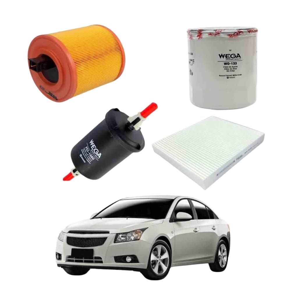 Kit Filtros Óleo GM Cruze 2016 A 2024 WKL186 Wega