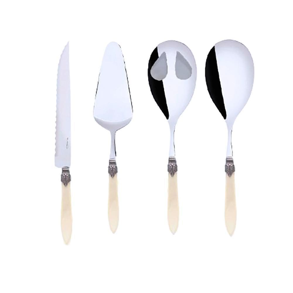 Conjunto 4 Utensílios Domésticos Luxo Pérola Oxford Bugatti