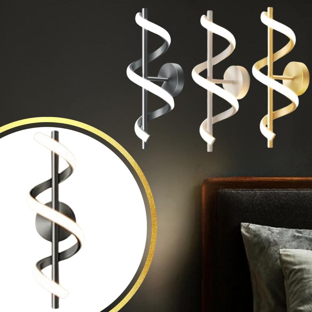 Luminária Arandela Led 24 Watts 40X13Cm Espiral Ondulado