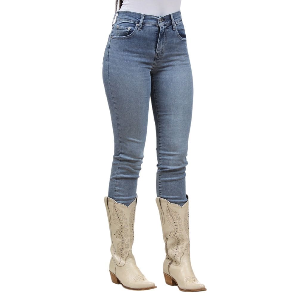 Calça Jeans Feminina Azul 724 Slim Straight Levi`s 37012
