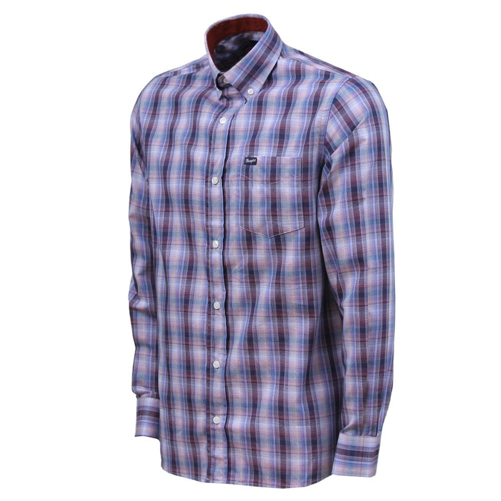 Camisa Masculina Manga Longa Azul Wrangler 34167