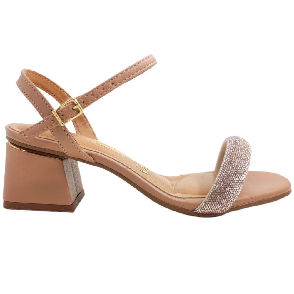 Sandália Feminina Casual Social com Strass Salto Médio Vizzano 6428.139