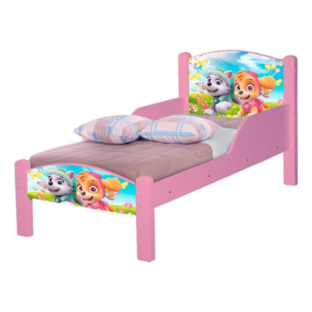 Mini Cama Infantil Adesivada Menina Da Sky Cor Rosa