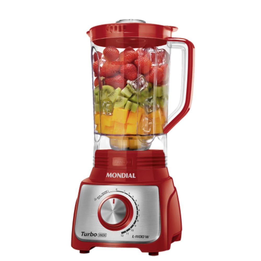 Liq Mondial Turbo 3L 12VEL 1100W C/ Filtro L-1100 - 5878-01 Vermelho 110 VOLTS