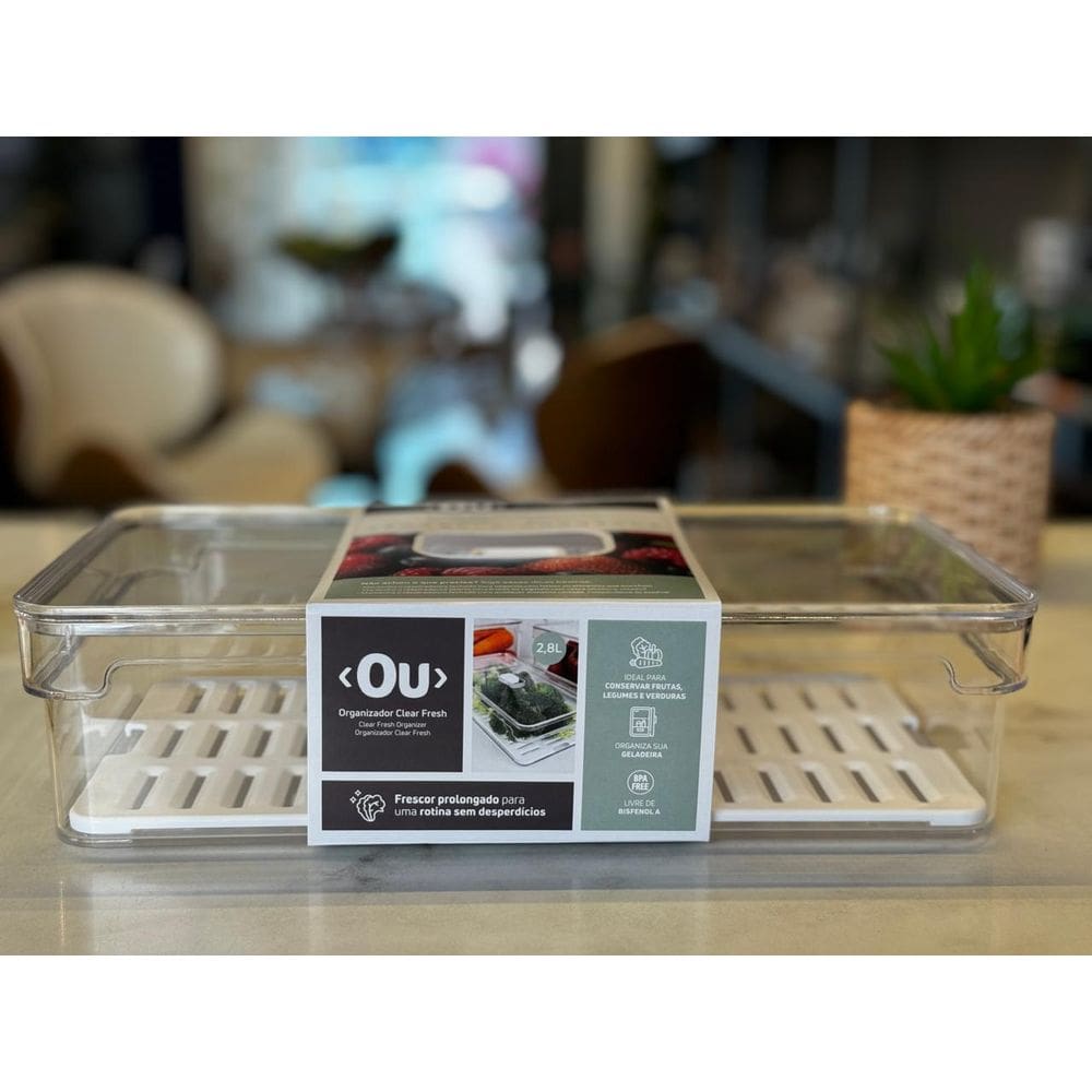 Organizador Clear Fresh 2,8L Natural