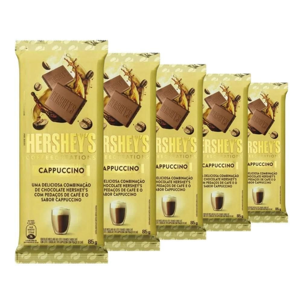 Chocolate Hersheys, 5 Barras 85G Café, Cappuccino