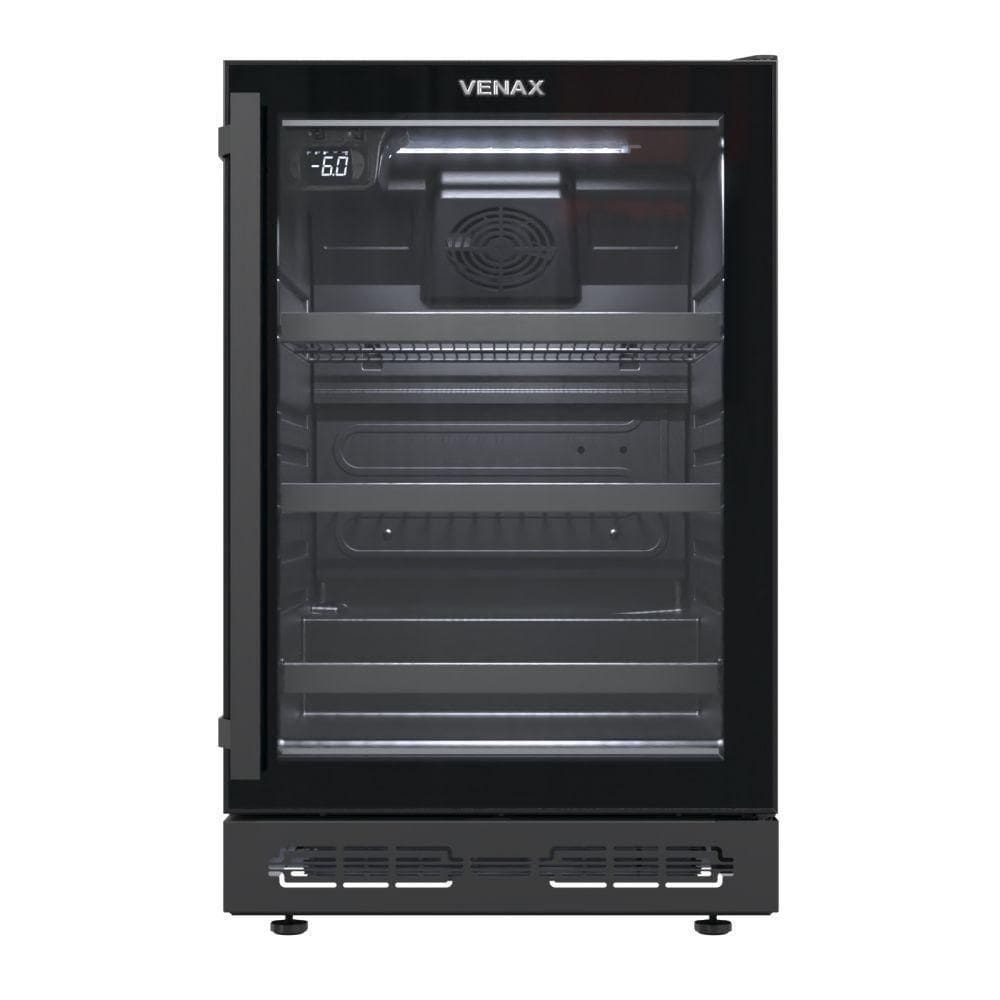 Cervejeira Venax Top Light In 100 82LCom Opção De Embutir 34 Garrafas Preto Fosco 127V