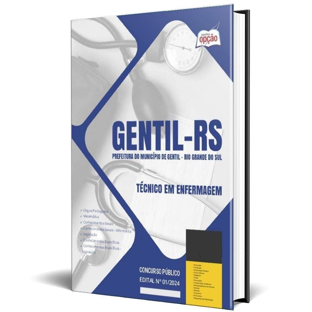 Apostila Prefeitura Gentil Rs 2024 - Técnico Em Enfermagem