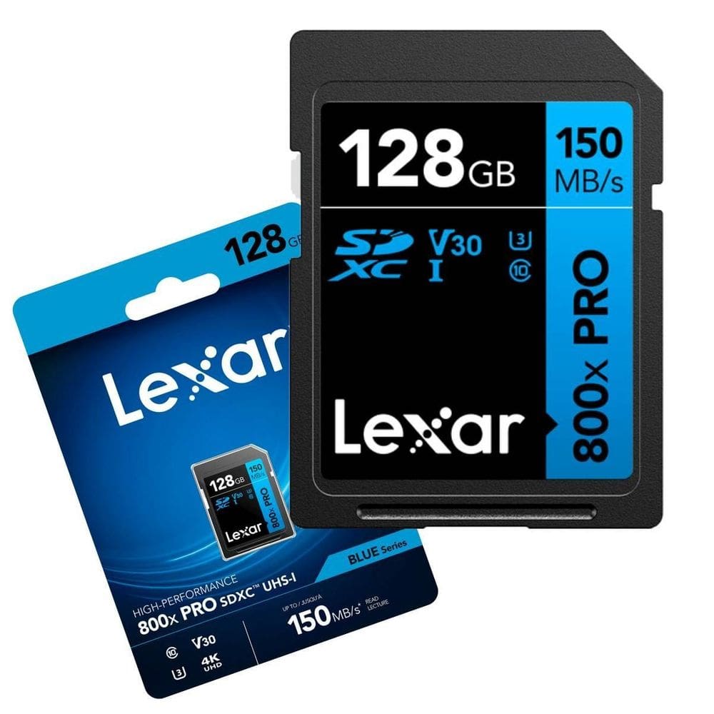 Cartão De Memória 128gb 150mb/s Lexar Sdxc 4k Alta Performance 800x
