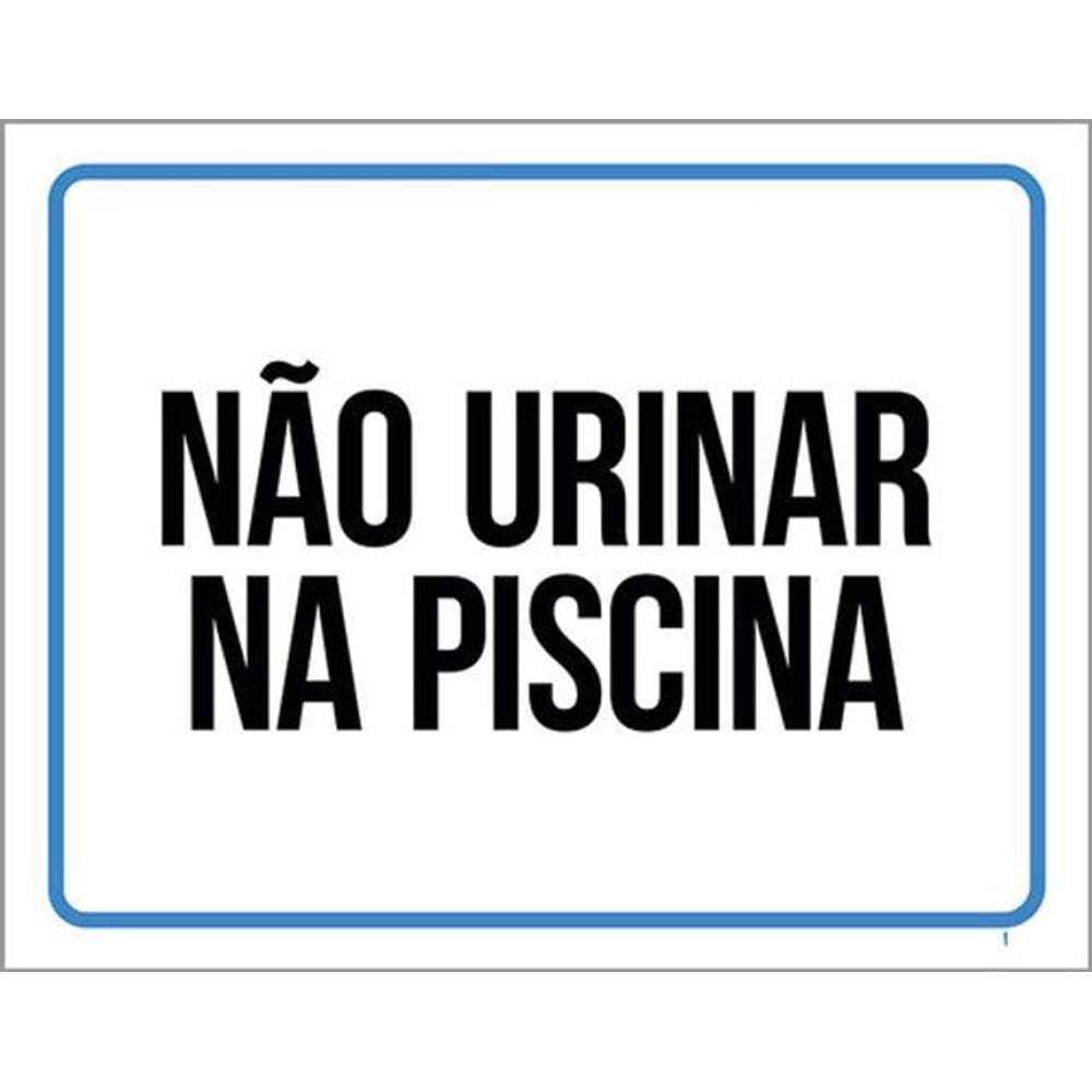 Kit 3 Placas De Atenção Não Urinar Na Piscina 36X46