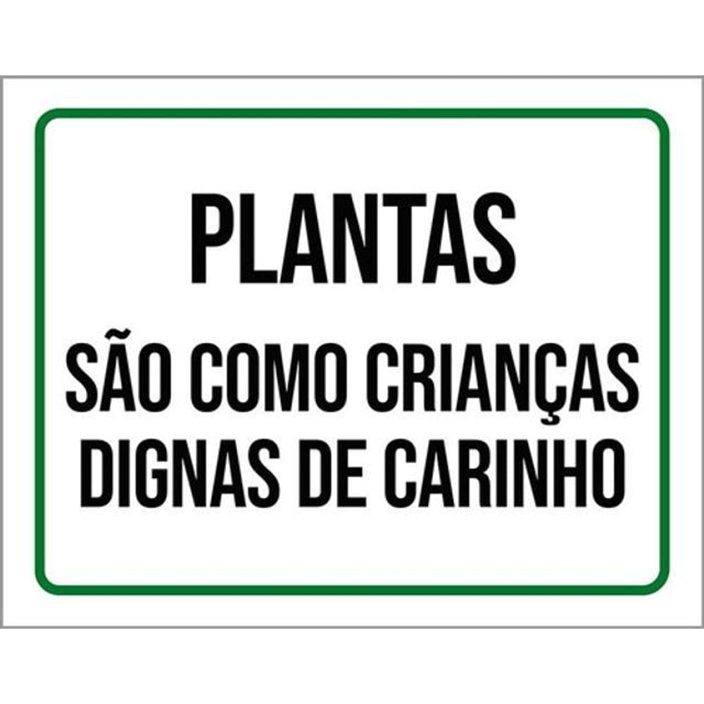 Kit 5 Placas Plantas São Como Crianças 36X46