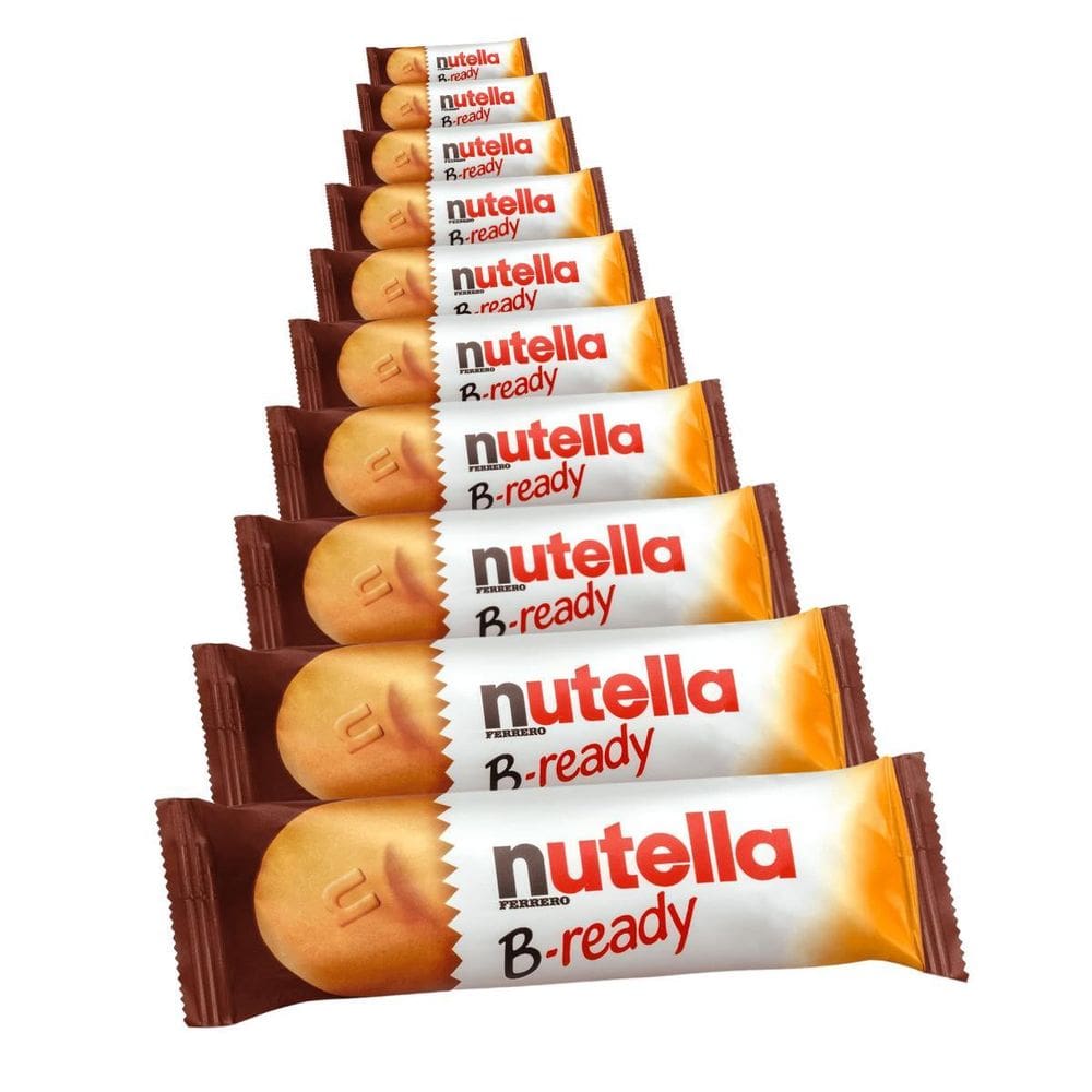 Biscoito Recheado, 10 Pacotes De 22G Nutella B-Ready