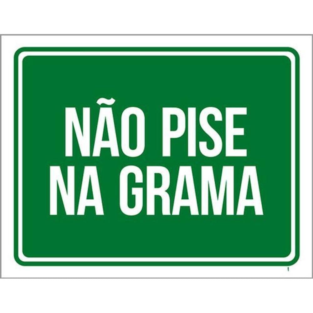 Kit 3 Placas Verde Não Pise Na Grama 36X46