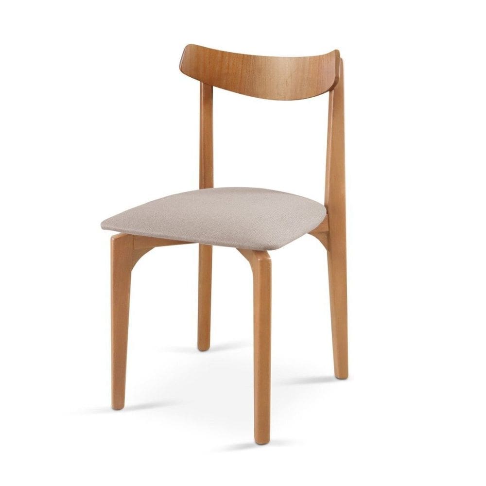 Cadeira Aurora Sala de Jantar Mel Linho Bege