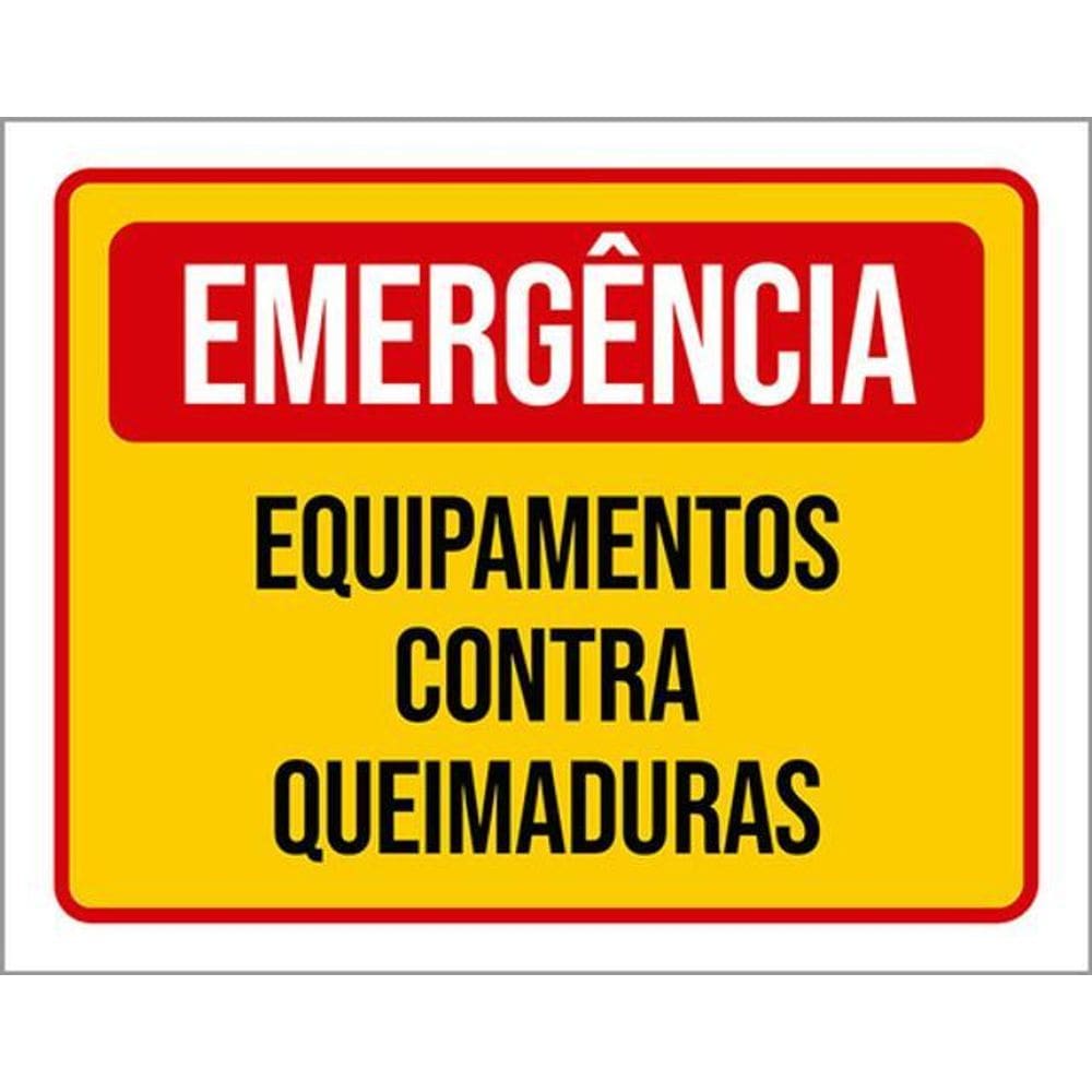 Kit 5 Placas Emergência Equipamento Queimaduras 36X46
