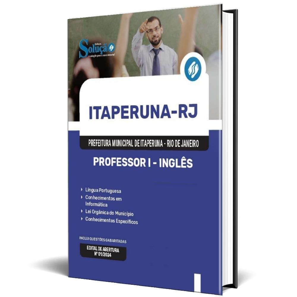 Apostila Prefeitura Itaperuna Rj 2024 - Professor I - Inglês