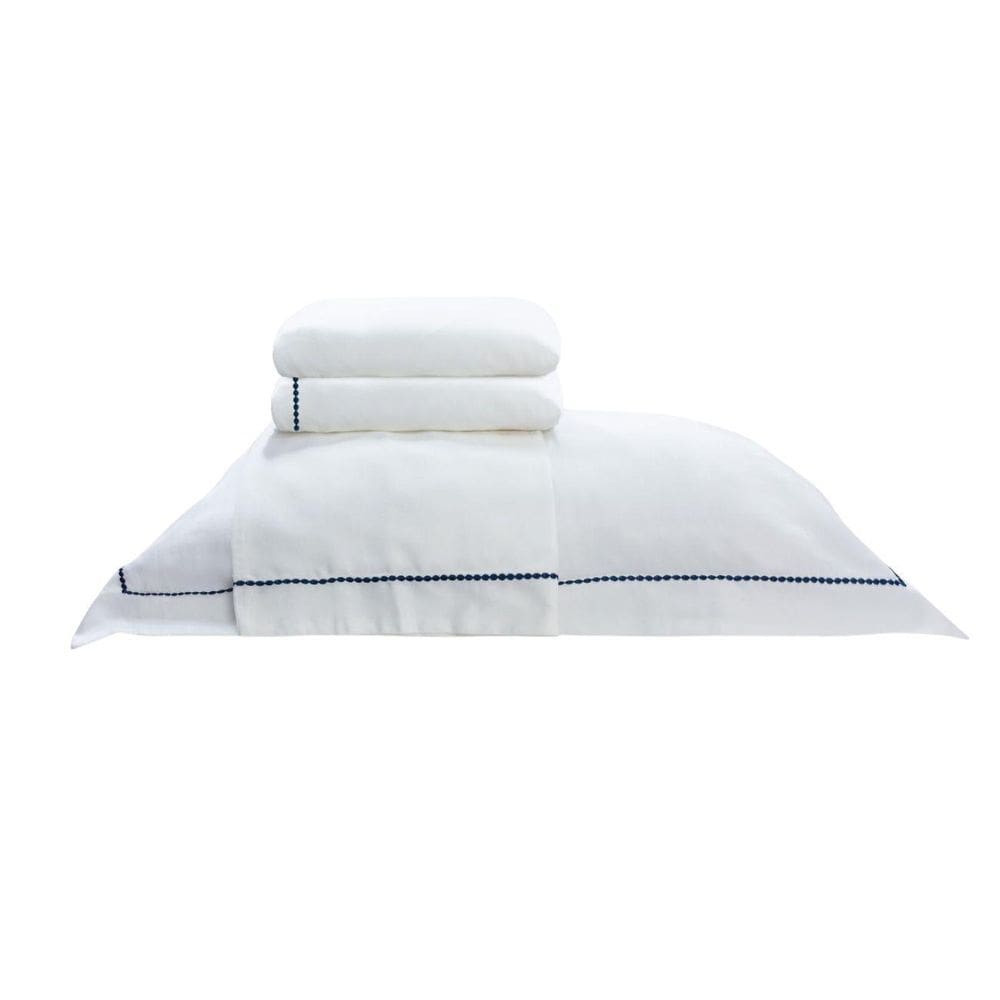 Jogo De Cama Queen Bordado 300 Fios Neo Elements 4Pç 100%Alg